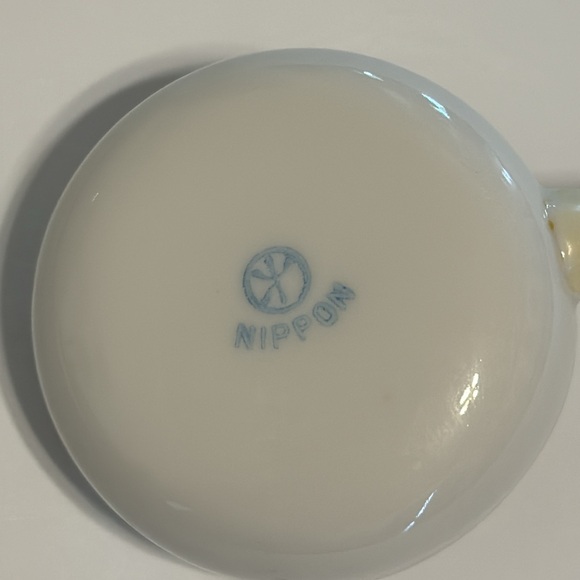 Antique Handpainted Nippon Mayonnaise/Whipped Cream Bowl w/Spoon - Picture 7 of 10